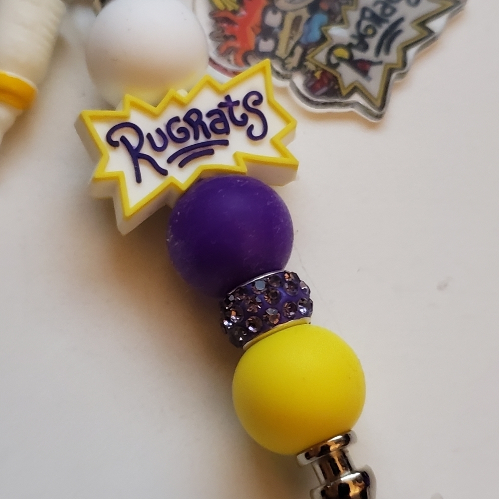 Handmade Rugrats Silicone Beaded Keychain - Picture 2 of 4